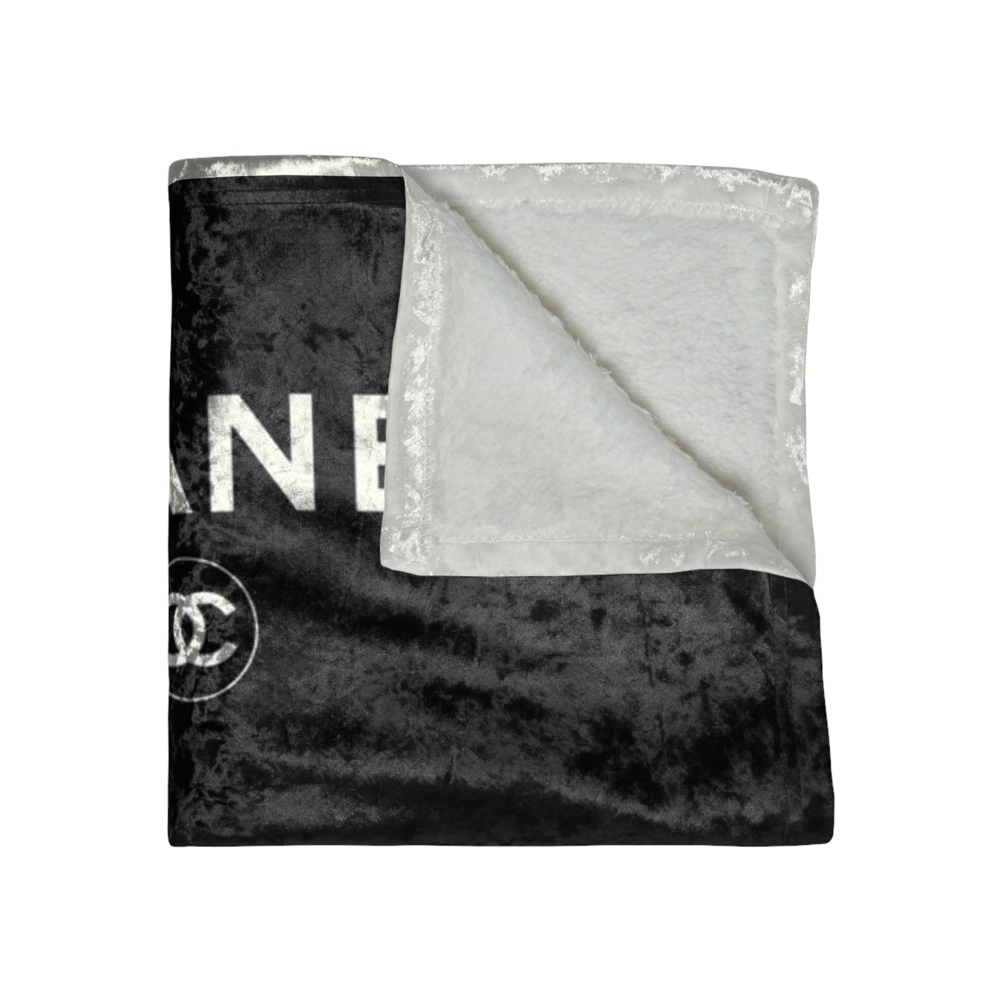 Crushed “CHANEL” Velvet Blanket